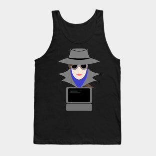 Lady Grey (Cauc W/Computer): A Cybersecurity Design Tank Top